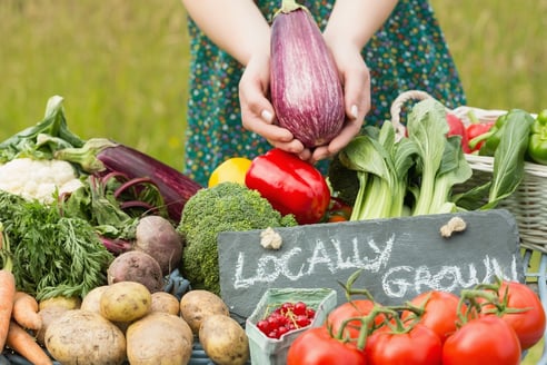 Female hands holding an aubergine above table of vegetables.jpeg